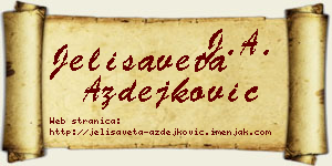 Jelisaveta Azdejković vizit kartica